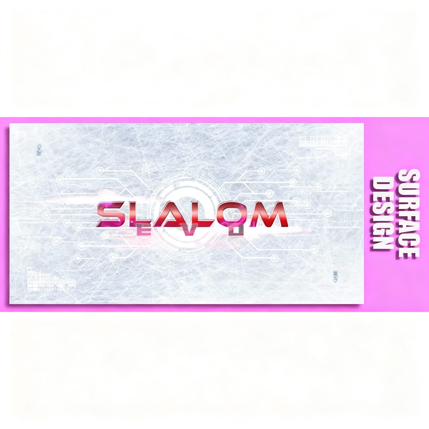 Playfield design of the SAM Slalom Evo II Curved Bed Air Hockey Table SAM