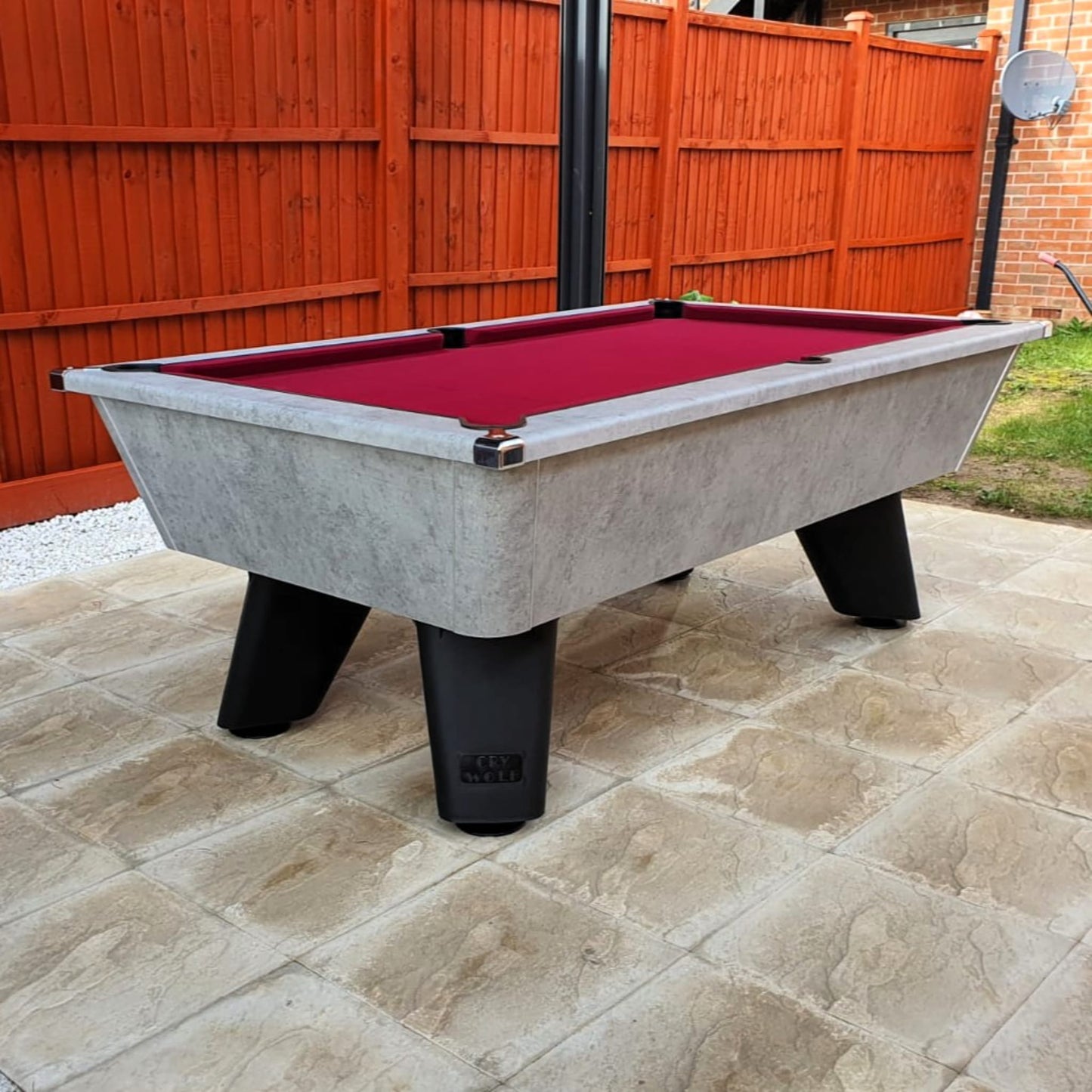 Cry Wolf Outdoor Slate Bed Pool Table - Urban Grey - 6ft & 7ft Cry Wolf