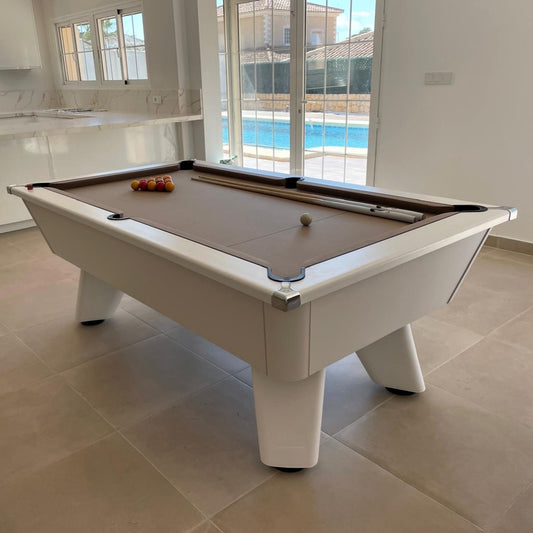 Cry Wolf Slate Bed Indoor Pool Table - White - 6ft & 7ft