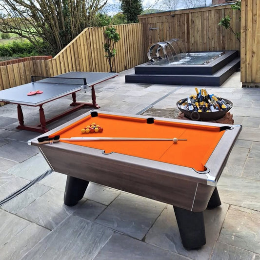Cry Wolf Outdoor Slate Bed Pool Table - Dark Walnut - 6ft & 7ft Cry Wolf