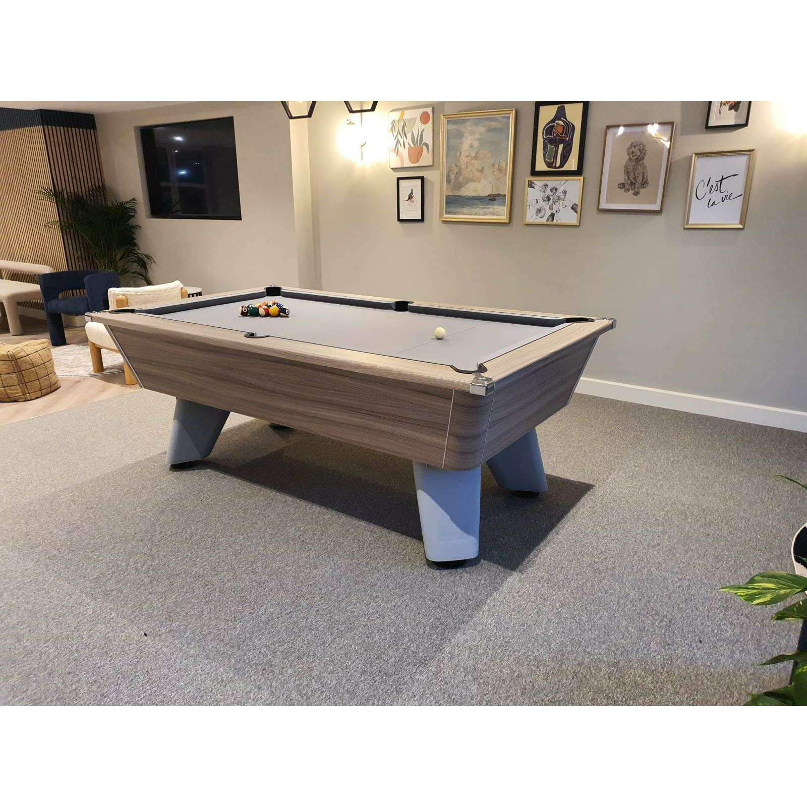 Cry Wolf Slate Bed Indoor Pool Table - Driftwood,Pool Table,Cry Wolf,Home of Leisure[colour]