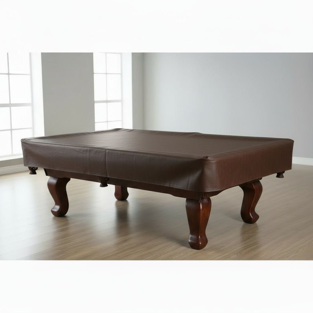 Heavy Duty Deluxe Pool Table Cover - Fitted - Brown