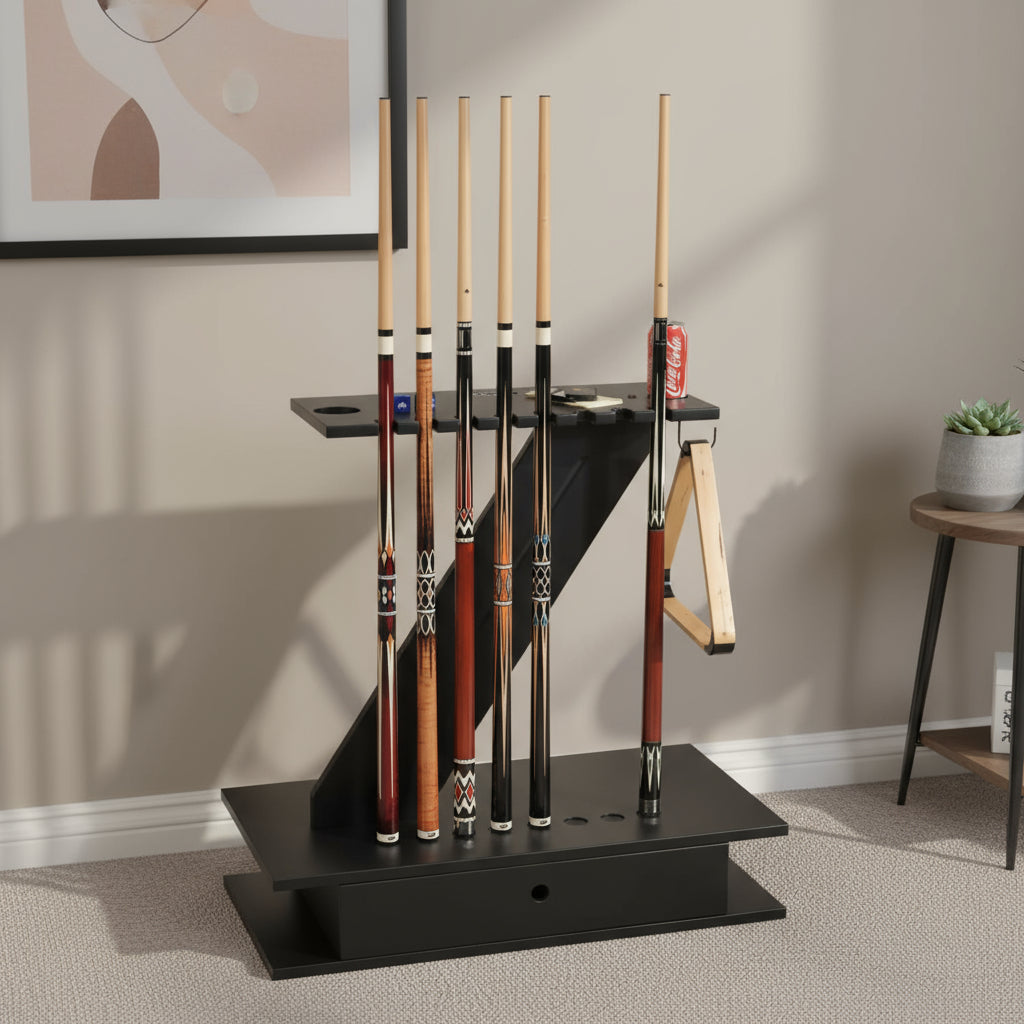 Z Cue Stand In Black Holds 8 Cues