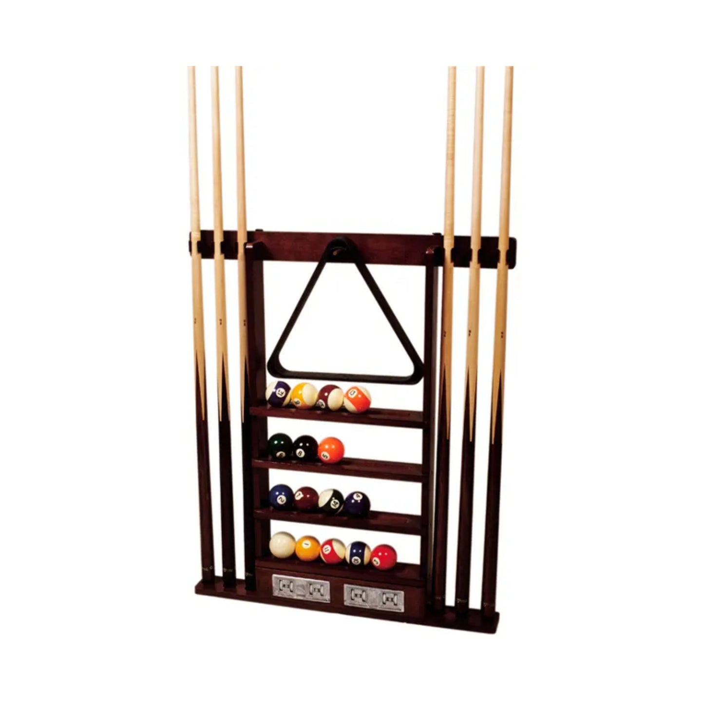 Buffalo Deluxe Wall Rack With Counter For 6 Cues