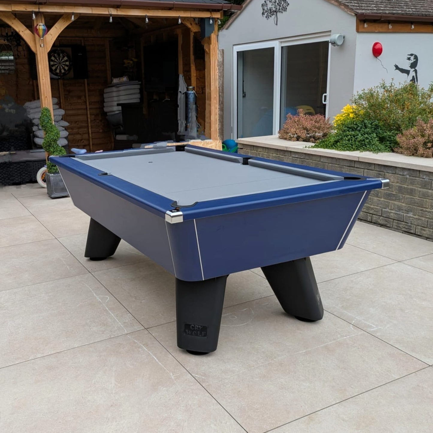 Cry Wolf Outdoor Slate Bed Pool Table - Midnight Blue - 6ft & 7ft Cry Wolf