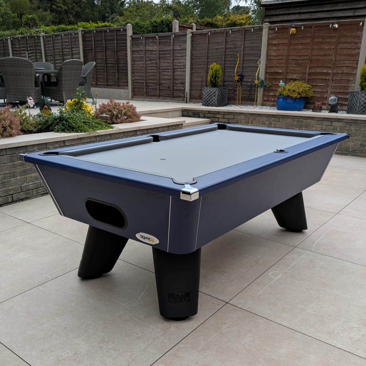 Cry Wolf Outdoor Slate Bed Pool Table - Midnight Blue - 6ft & 7ft Cry Wolf