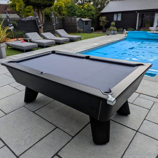 Cry Wolf Outdoor Slate Bed Pool Table - Matt Black - 6ft & 7ft Cry Wolf