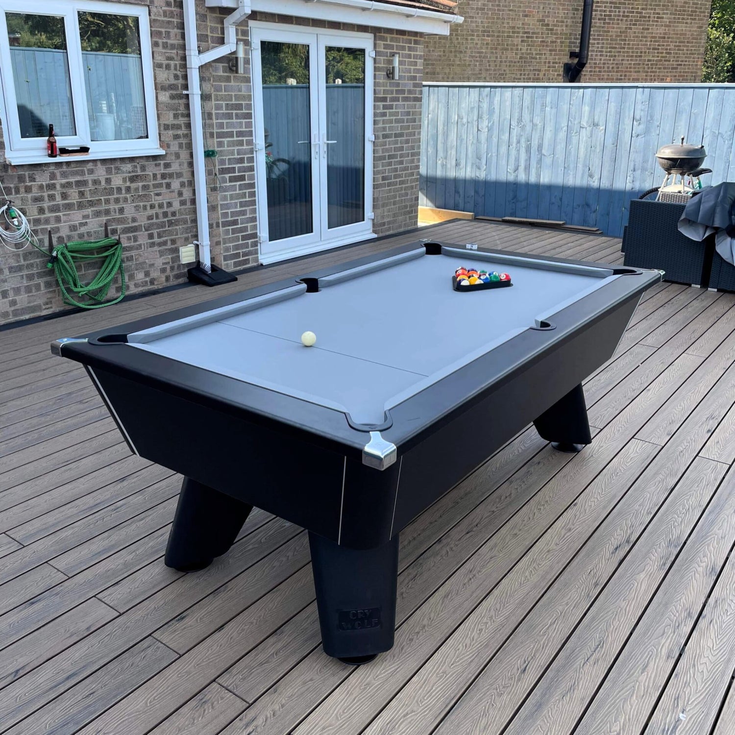 Cry Wolf Outdoor Slate Bed Pool Table - Matt Black - 6ft & 7ft Cry Wolf